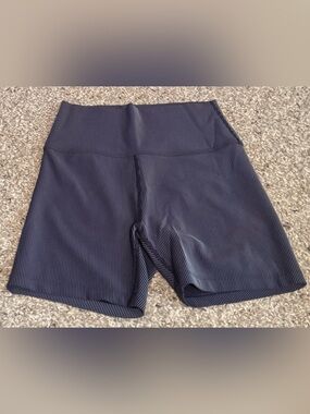 OFFLINE by Aerie stripe ribbed high-waisted bike shorts